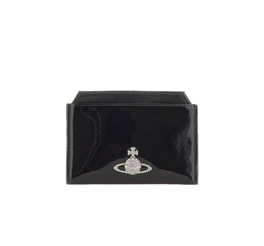 VIVIENNE WESTWOOD Portacarte "Flat" BLACK Donna 