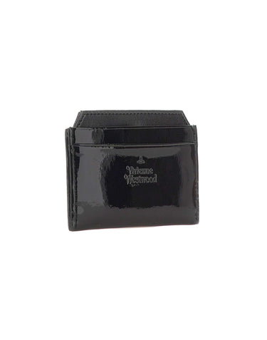VIVIENNE WESTWOOD Portacarte "Flat" BLACK Donna 