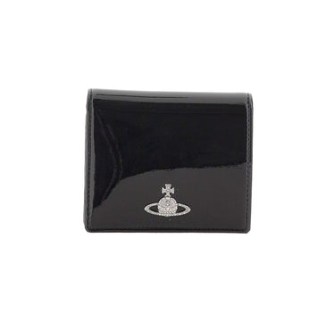VIVIENNE WESTWOOD Portafogli in vernice BLACK Donna 