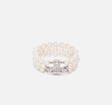 VIVIENNE WESTWOOD "Graziella Orb Bracelet" WHITE Donna 