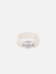 VIVIENNE WESTWOOD "Graziella Orb Bracelet" WHITE Donna 