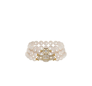 VIVIENNE WESTWOOD "Graziella Orb Bracelet" WHITE Donna 