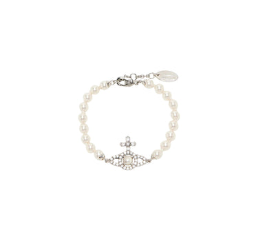 VIVIENNE WESTWOOD "Olympia Pearl Bracelet" WHITE Donna 