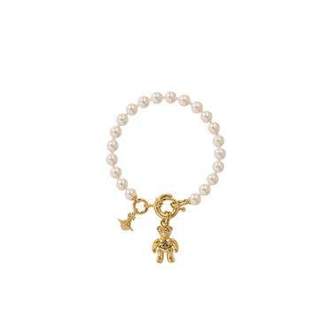 VIVIENNE WESTWOOD "Ruby Pearl Bracelet" WHITE Donna 