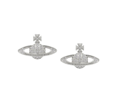 VIVIENNE WESTWOOD "Mini Bas Relief Earrings" SILVER Donna 
