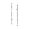 VIVIENNE WESTWOOD "Broken Pearl Earrings" SILVER Donna 