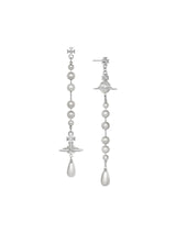 VIVIENNE WESTWOOD "Broken Pearl Earrings" SILVER Donna 