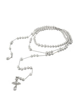 VIVIENNE WESTWOOD "Broken Pearl Necklace" SILVER Donna 