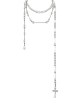 VIVIENNE WESTWOOD "Broken Pearl Necklace" SILVER Donna 