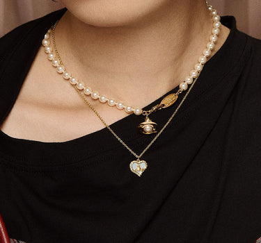 VIVIENNE WESTWOOD Collana "Simonetta Pearl" WHITE Donna 