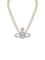 VIVIENNE WESTWOOD "Man. Bas Relief Pearl Necklace" WHITE Donna 