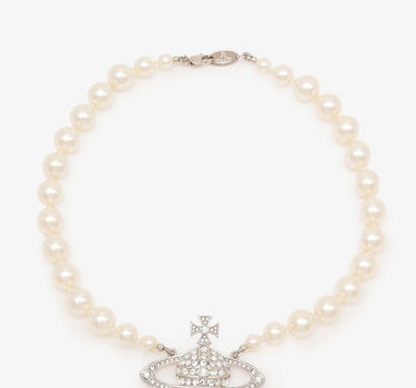 "Mini Bas Relief Pearl Choker" 63010106 02P104 VIVIENNE WESTWOOD 