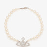 "Mini Bas Relief Pearl Choker" 63010106 02P104 VIVIENNE WESTWOOD 