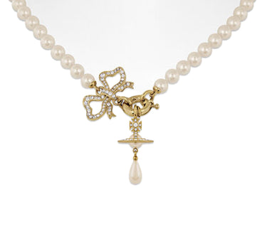VIVIENNE WESTWOOD "Rigoberta Pearl Necklace" WHITE Donna 