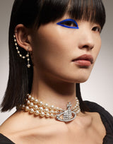 VIVIENNE WESTWOOD "Three Row Pearl Bas Relief Choker" WHITE Donna 