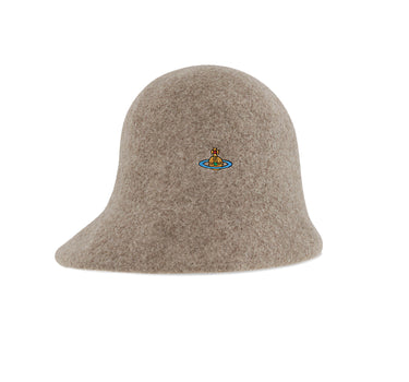 VIVIENNE WESTWOOD Cappello "Cloche" BEIGE Donna 
