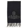 VIVIENNE WESTWOOD Sciarpa double-face in lana BLACK Donna 