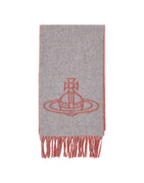 VIVIENNE WESTWOOD Sciarpa double-face in lana GREY Donna 