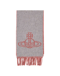 VIVIENNE WESTWOOD Sciarpa double-face in lana GREY Donna 