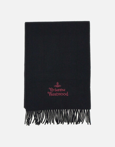 VIVIENNE WESTWOOD Sciarpa in lana BLACK Donna 