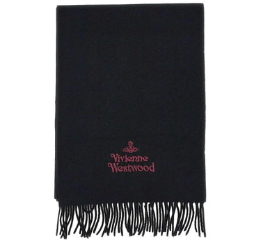 VIVIENNE WESTWOOD Sciarpa in lana BLACK Donna 