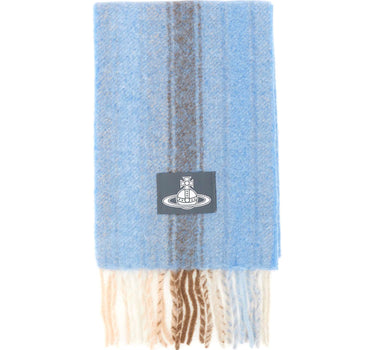 VIVIENNE WESTWOOD Sciarpa "Chunky" Light Blue Donna 