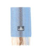VIVIENNE WESTWOOD Sciarpa "Chunky" Light Blue Donna 