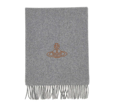 VIVIENNE WESTWOOD Sciarpa in lana con Orb GREY Donna 