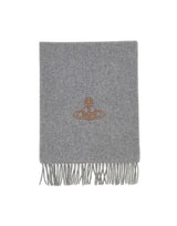 VIVIENNE WESTWOOD Sciarpa in lana con Orb GREY Donna 