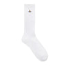 VIVIENNE WESTWOOD "Ribbed Crew Sock" WHITE Donna 