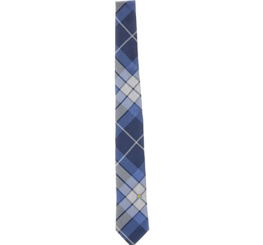 VIVIENNE WESTWOOD Cravatta in seta tartan BLUE Unisex 