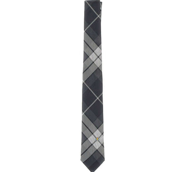 VIVIENNE WESTWOOD Cravatta in seta tartan BLACK Unisex 