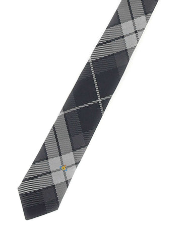 VIVIENNE WESTWOOD Cravatta in seta tartan BLACK Unisex 