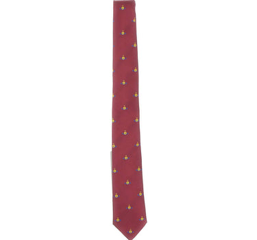 VIVIENNE WESTWOOD Cravatta in seta jacquard RED Unisex 