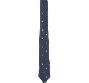 VIVIENNE WESTWOOD Cravatta in seta jacquard BLUE Unisex 