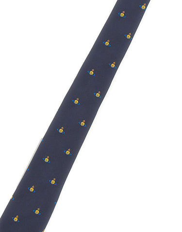 VIVIENNE WESTWOOD Cravatta in seta jacquard BLUE Unisex 