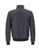 VOLFAGLI Giacca in pelle "12 Bomber Reversibile Fibula" BLUE Uomo 