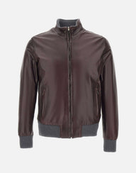 VOLFAGLI Giacca in pelle "12 Bomber Reversibile Fibula" RED Uomo 