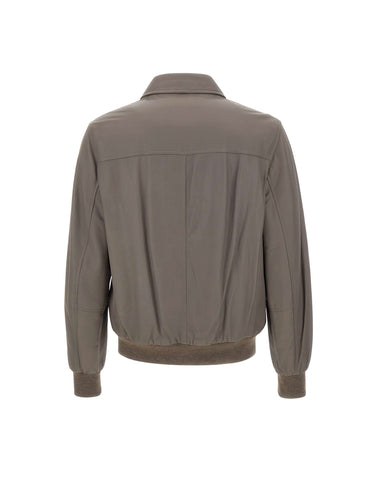 VOLFAGLI Giacca in pelle "Angioino" GREY Uomo 