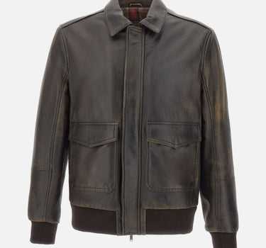 VOLFAGLI Giacca in pelle "David Tundra" BROWN Uomo 