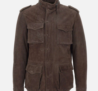 VOLFAGLI Giacca in pelle "Santa Croce Camoscio" BROWN Uomo 