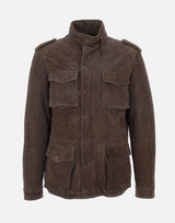 VOLFAGLI Giacca in pelle "Santa Croce Camoscio" BROWN Uomo 
