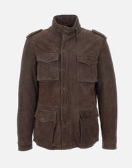 VOLFAGLI Giacca in pelle "Santa Croce Camoscio" BROWN Uomo 