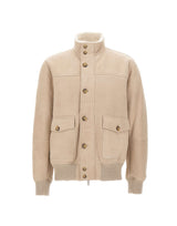 VOLFAGLI Giacca in pelle "Trevi" BEIGE Uomo 