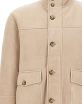 VOLFAGLI Giacca in pelle "Trevi" BEIGE Uomo 