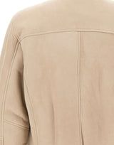 VOLFAGLI Giacca in pelle "Trevi" BEIGE Uomo 