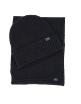 WOOLRICH Set regalo berretto e sciarpa in misto lana BLACK Uomo 
