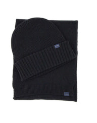 WOOLRICH Set regalo berretto e sciarpa in misto lana BLACK Uomo 