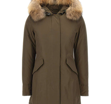 WOOLRICH Parka "Arctic Raccoon" GREEN Donna 