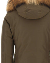 WOOLRICH Parka "Arctic Raccoon" GREEN Donna 